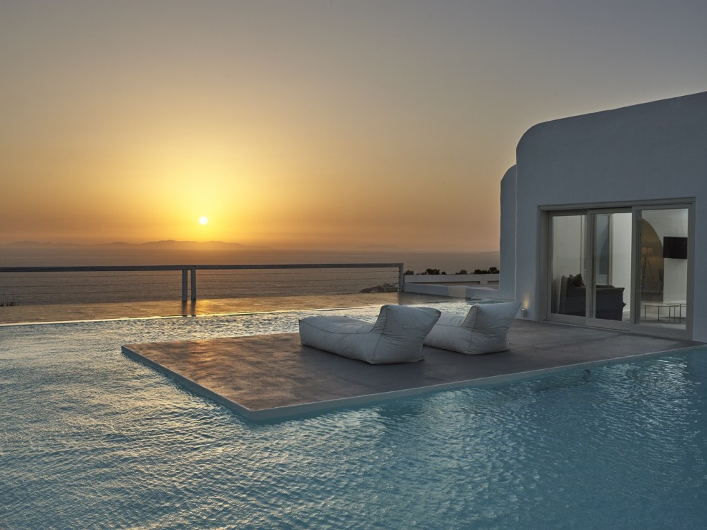 The view from one of Mykonos luxury villas