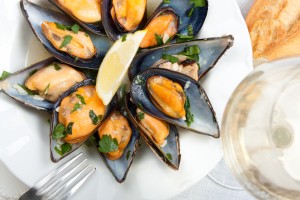 Mussels with white wine and parsley sauce. Must try restaurants on Barbados