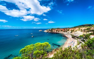 Cala d'Hort beach of Ibiza