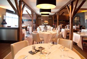 modern interior of restaurant in classic style. Where to eat in Chamonix