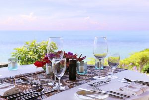 Restaurant with a sea view. Dining Destinations on Barbados