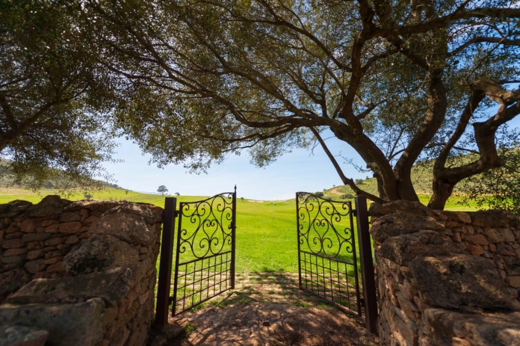 Old fence and beautiful valley view.