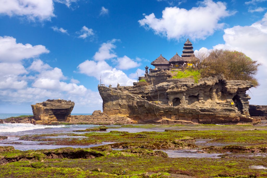 Tanah Lot temple in Bali Island. Holiday in the Denpasar Area of Bali