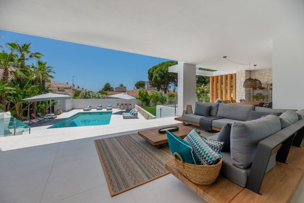 Villa Playas Andaluzas pool and outdoor area, luxury vacation rental in Marbella.