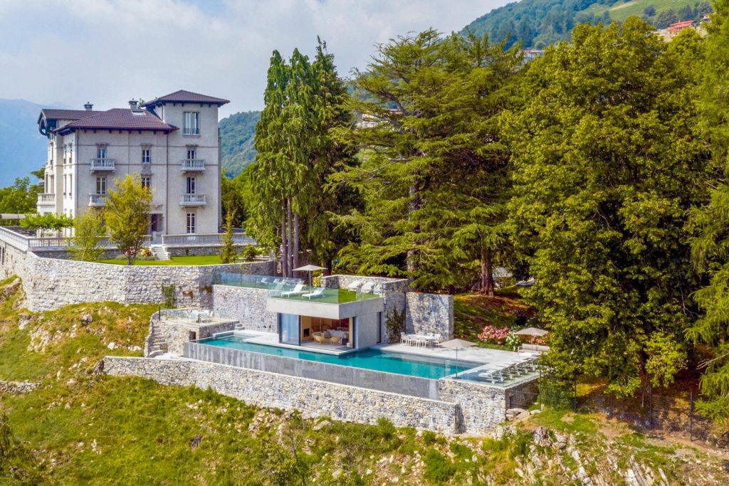 Villa Intrepida on Lake Como with infinity pool and lake views, a standout among luxury villas on Lake Como
