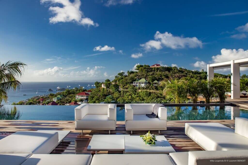 Villa Legends B overlooks Gustavia, offering a stylish pool terrace and refined comfort for St Barts Christmas Holidays.