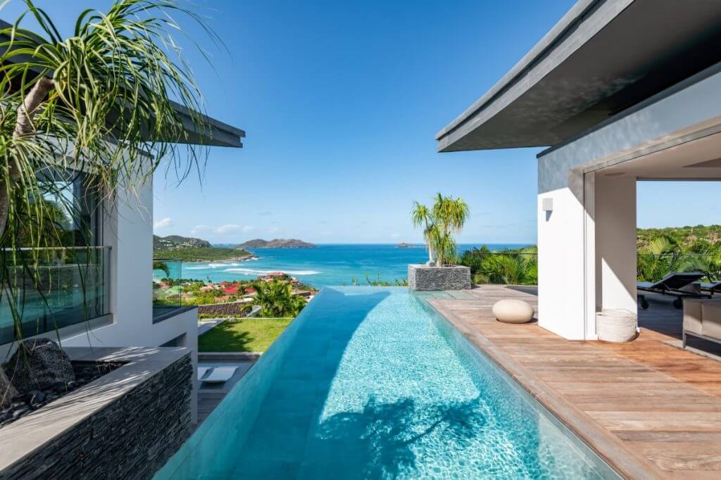 Villa Wings overlooks Saint Jean Bay, an elegant base for a sunlit, exclusive St Barts Christmas Holidays escape.