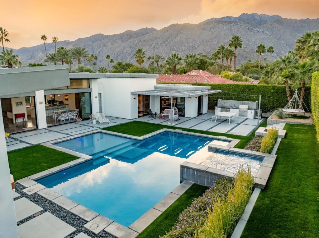 Double Palms in Palm Springs with private pool, patio, and mountain views.