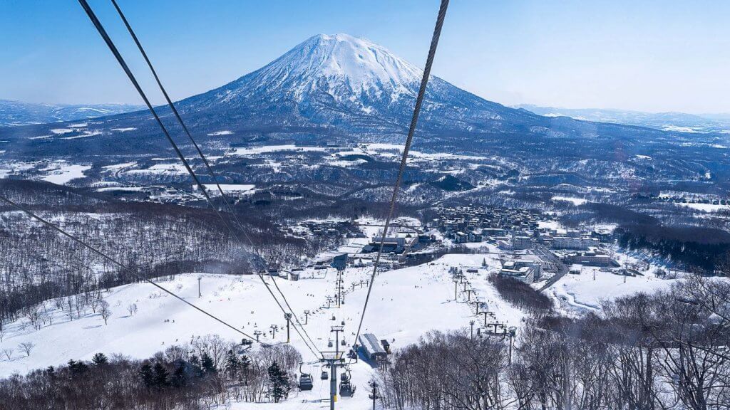 Niseko ski resort with Mount Yotei in the distance, highlighting the top 7 luxury Niseko chalets.