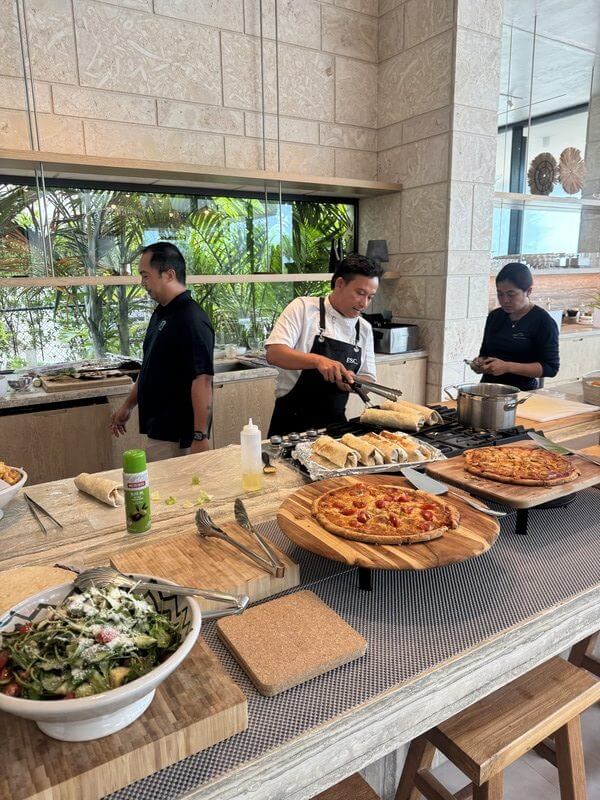 Luxury private chef preparing meals at Villa Dune