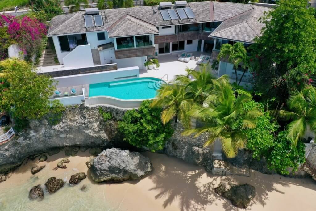 Portobello villa in Barbados with infinity pool, oceanfront terrace, and tropical gardens, a Top 8 luxury destination in March