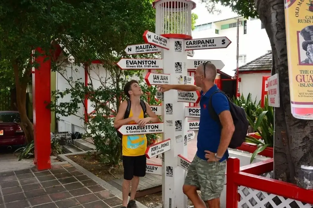 Guests navigating Philipsburg during The Adventure Walking Race St. Martin for a seamless St Martin stay.