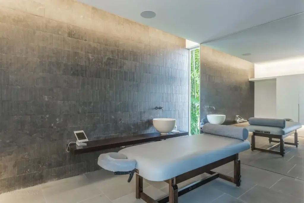 Private spa room at Villa Ciel D’Azur showcasing wellness St Barts experiences beyond the villa