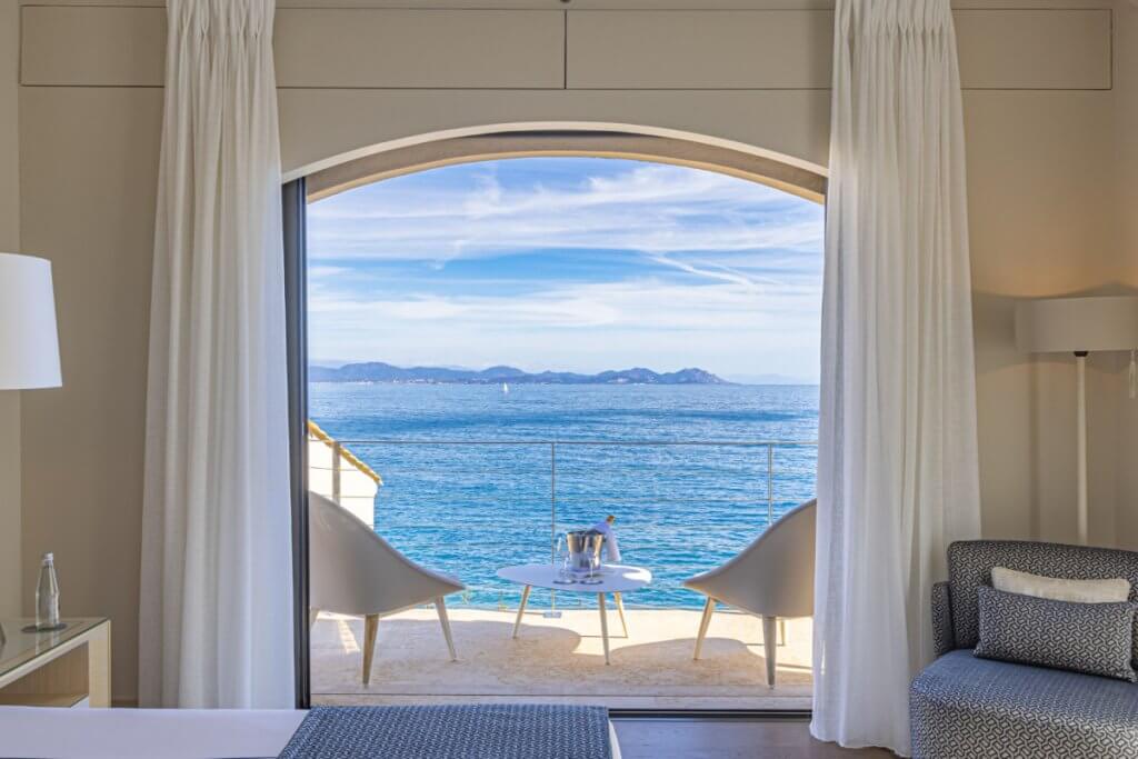 Water’s Edge St Tropez sea view terrace, a perfect example of where to stay French Riviera with private oceanfront luxury