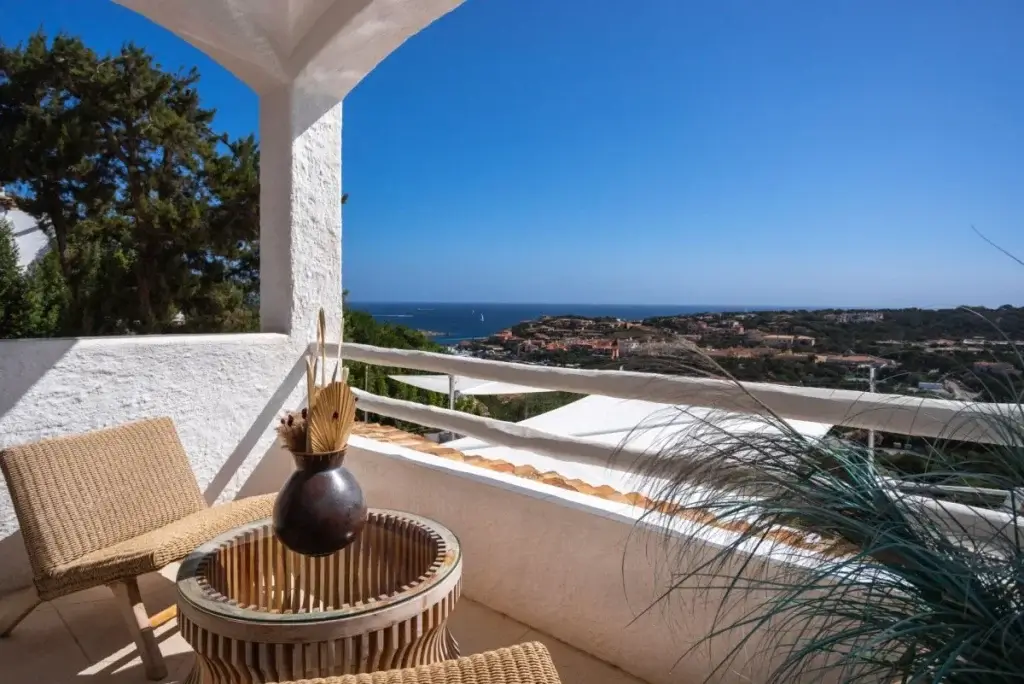 The Magic Sardinia terrace overlooking Porto Cervo during Sardinia Major Regattas with sea views and private outdoor lounge