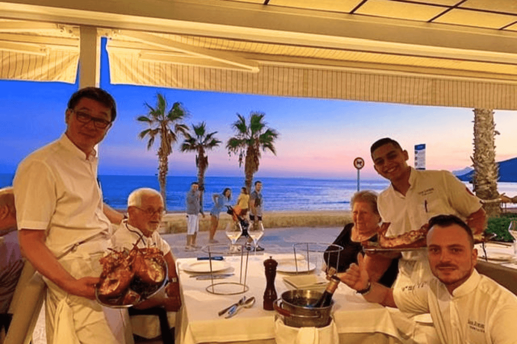 Beachfront sunset dining showcasing Where to Eat in Marbella for refined luxury villa experiences