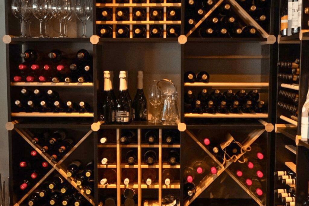 Luxury wine cellar with curated Spanish and Mediterranean vintages