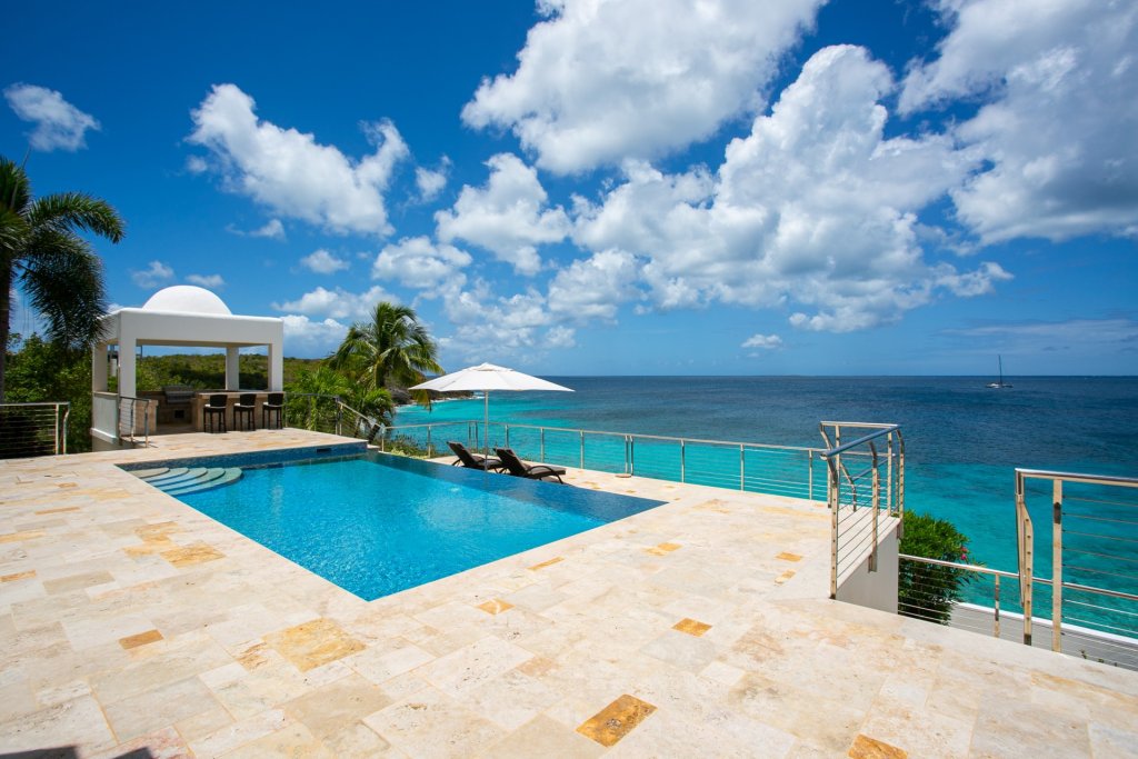 Azul’s infinity-edge pool in Anguilla, one of the best places to travel for Thanksgiving